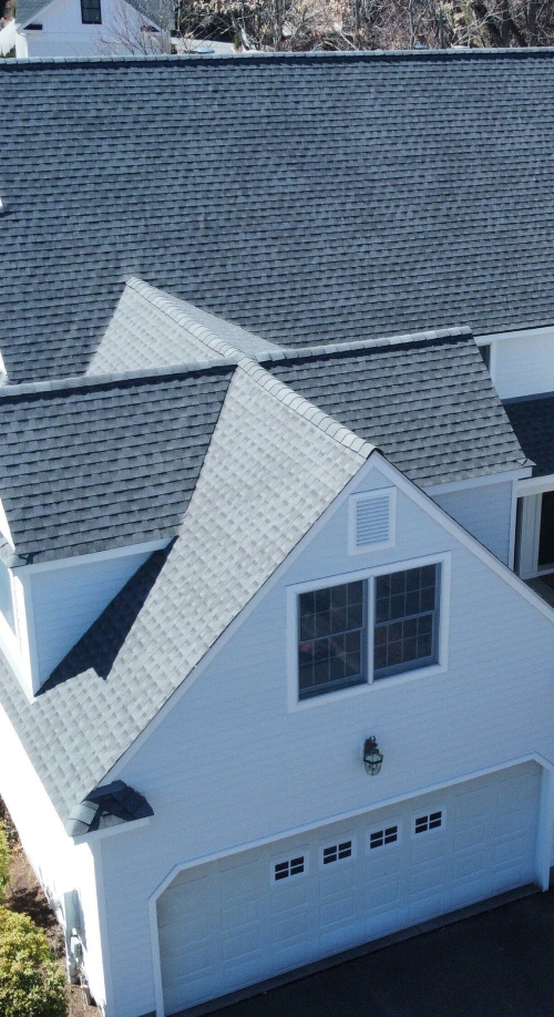 newly installed shingle roof